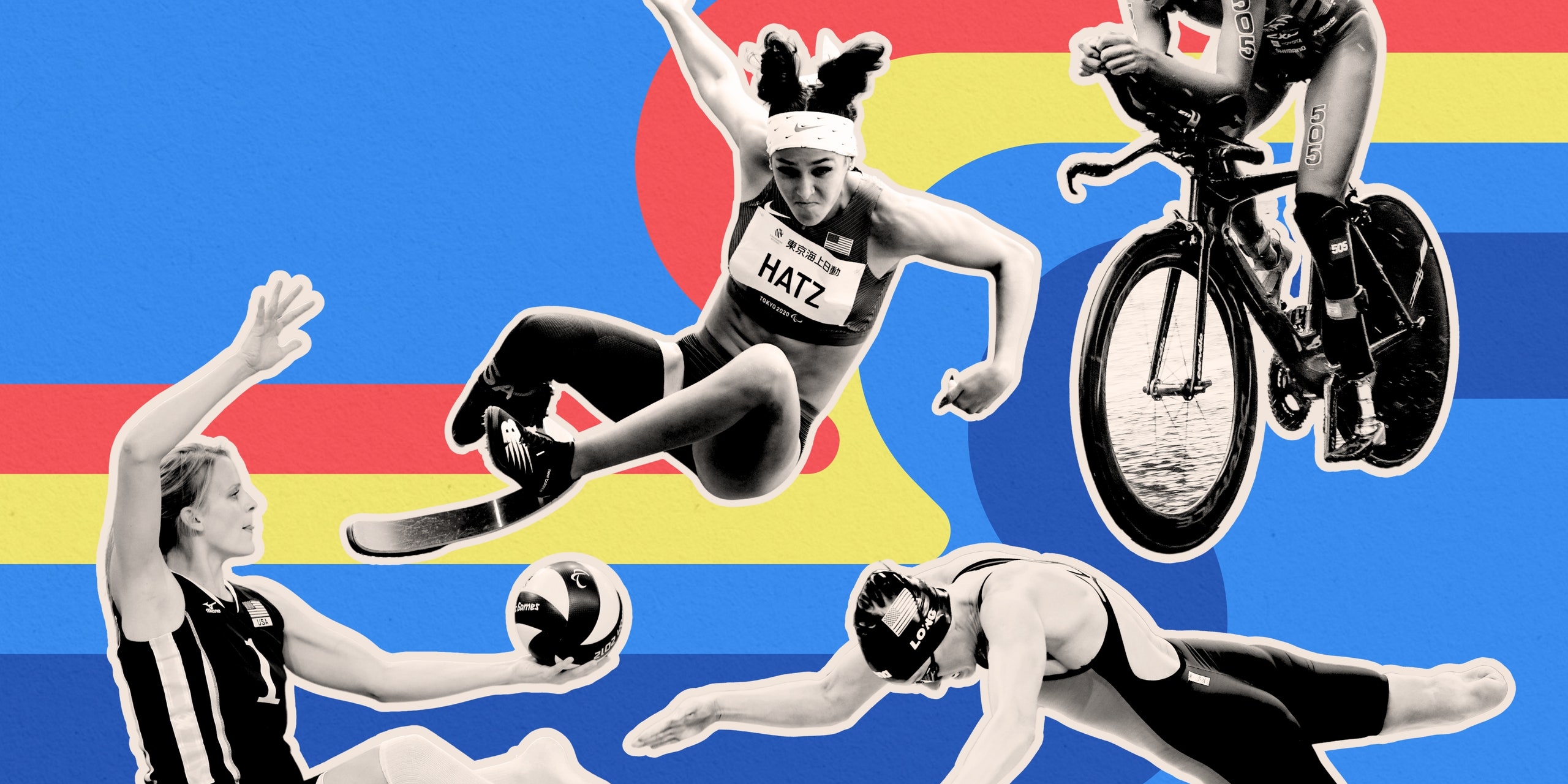 Collage of Paralympics athletes